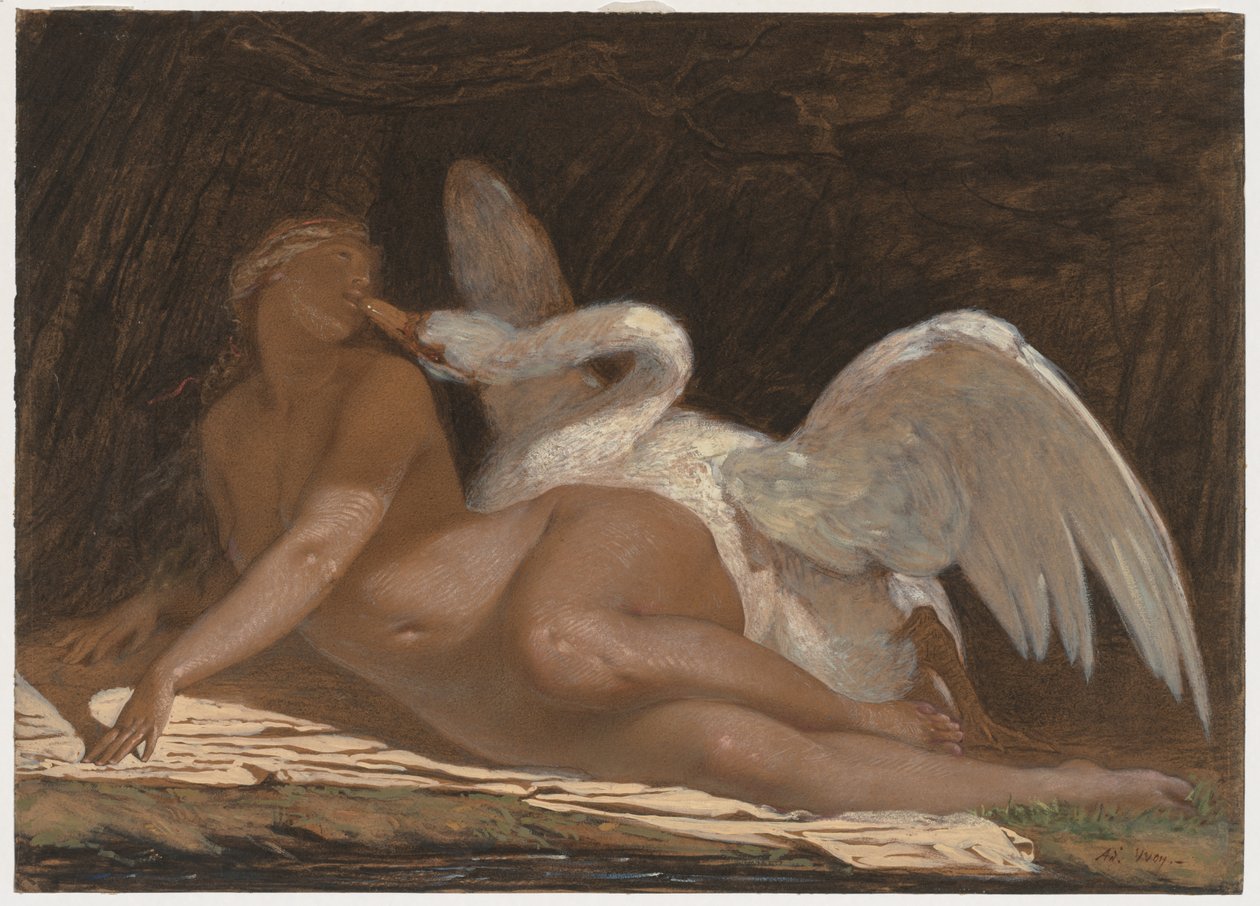 Leda a labuť. od Adolphe Yvon