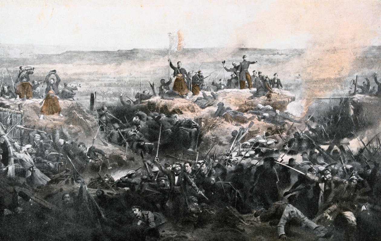 Dobytí Malakoffu francouzskou armádou, 1855 od Adolphe Yvon