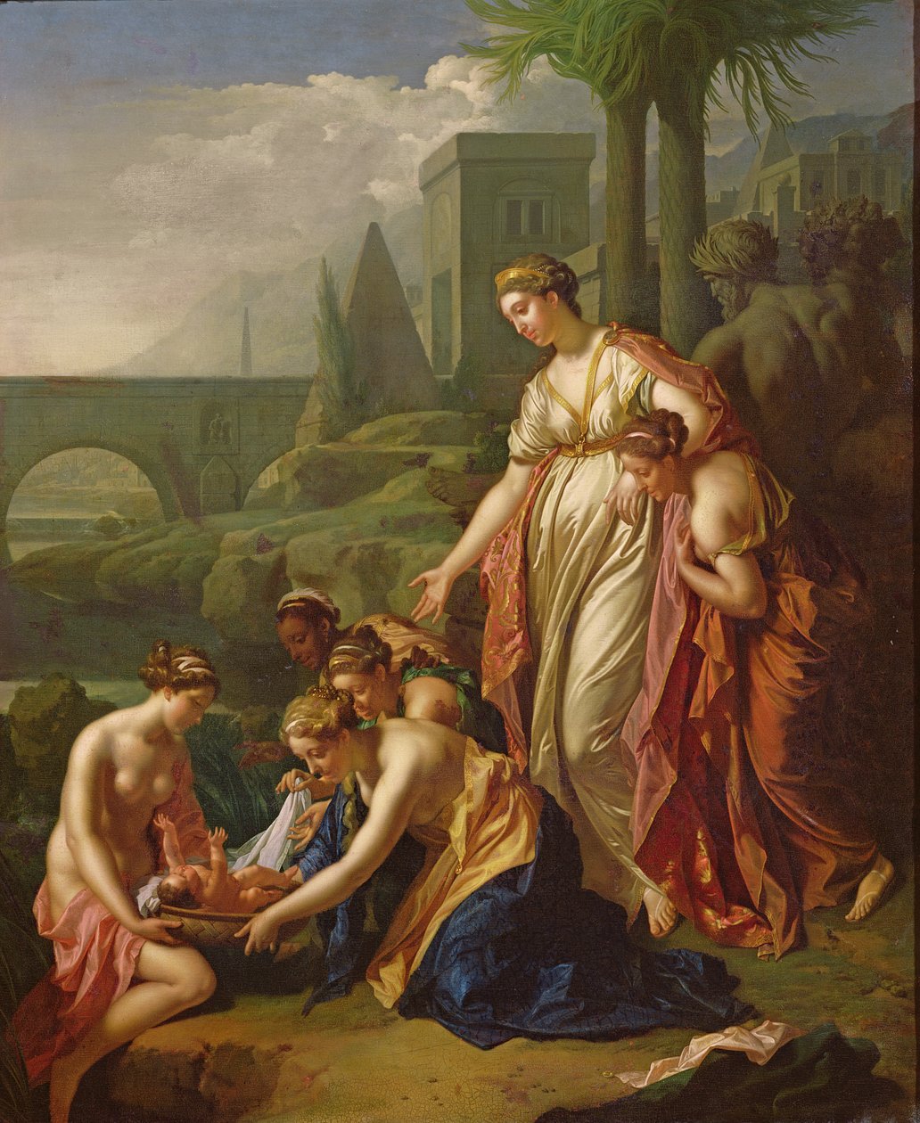 Mojžíš zachráněn z vody, 1722 od Adriaan van der Werff