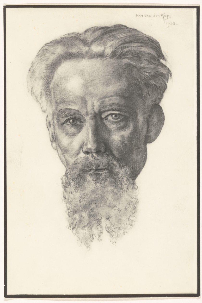 Fotoreprodukce portrétu muže od Han van der Kop od Adriaan Bijl