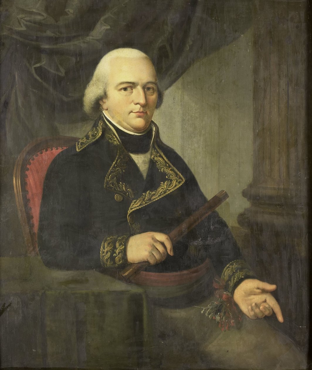 Portrét Pietera Gerarduse van Overstratena, generálního guvernéra Nizozemské východní Indie od Adriaan de Lelie (attributed to)