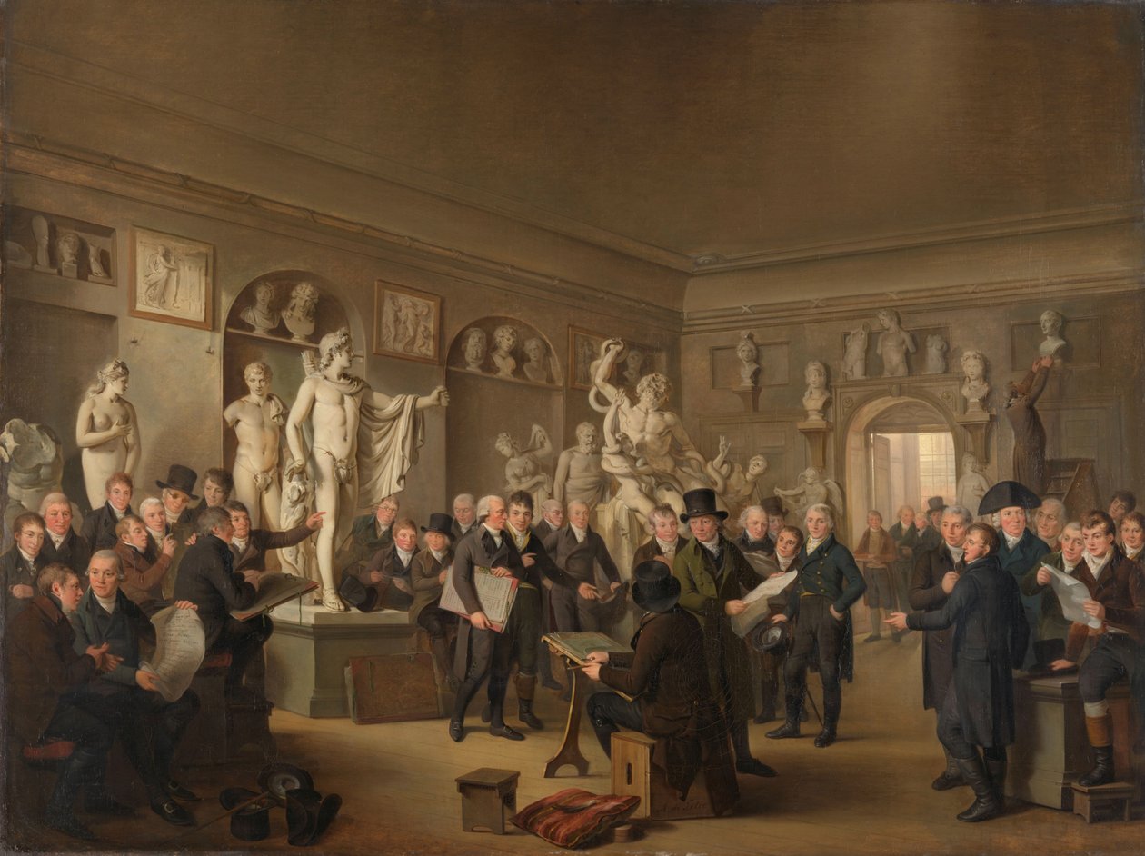 Galerie plastik společnosti Felix Meritis Society od Adriaan de Lelie
