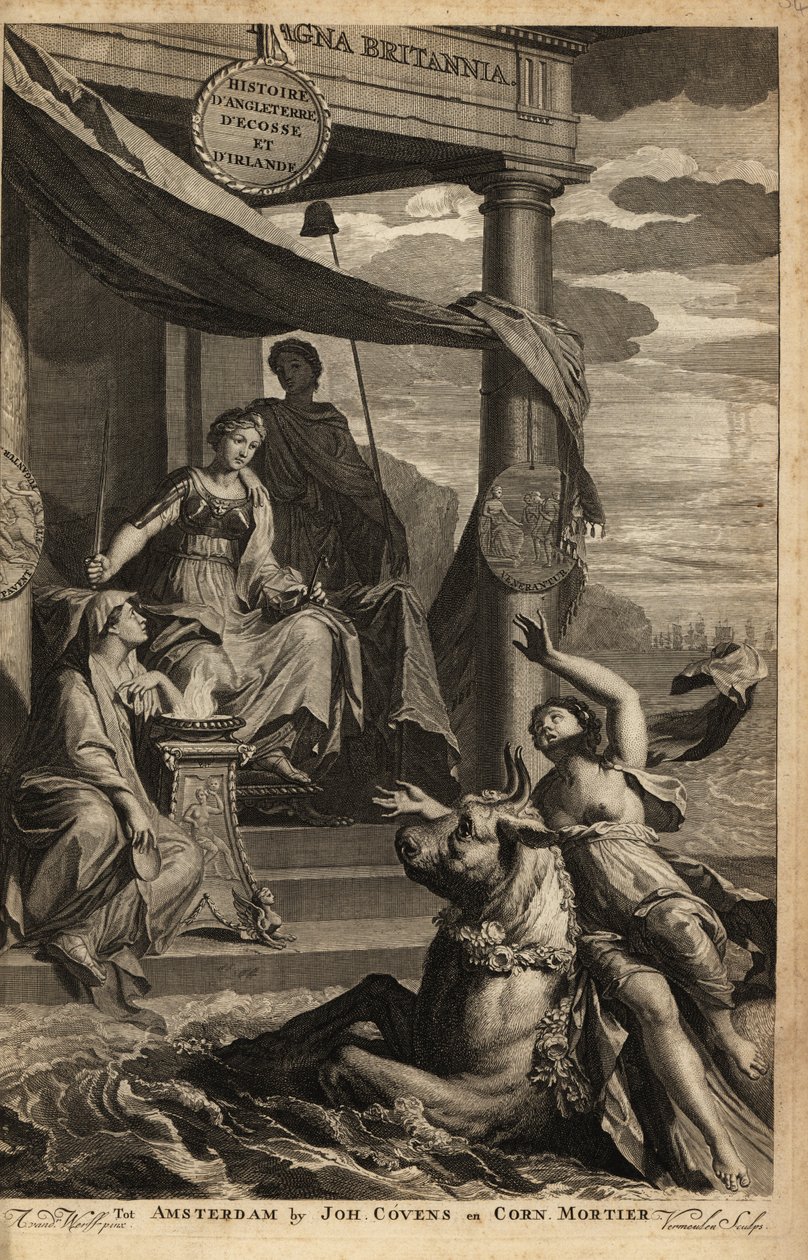 Alegorický frontispis s Europou, Zeusem a Themis od Adriaan van der (after) Werff