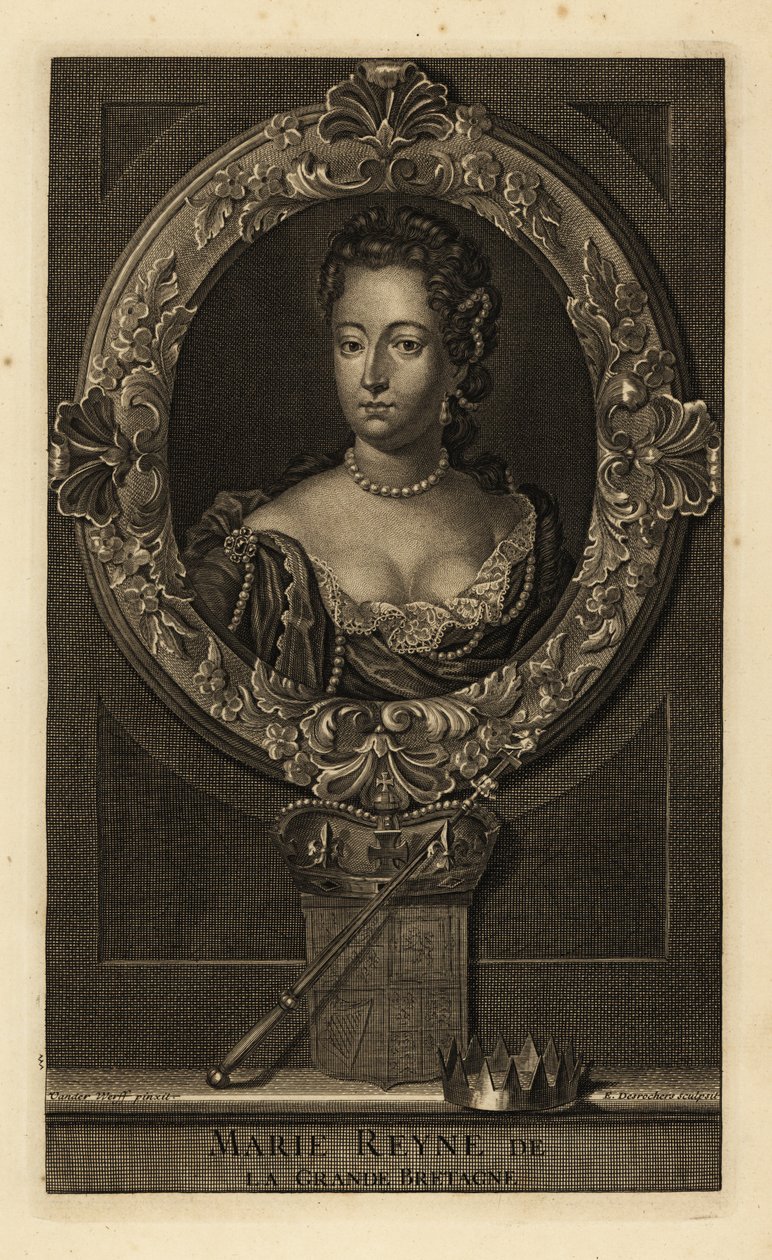 Královna Marie II Velké Británie od Adriaan van der (after) Werff