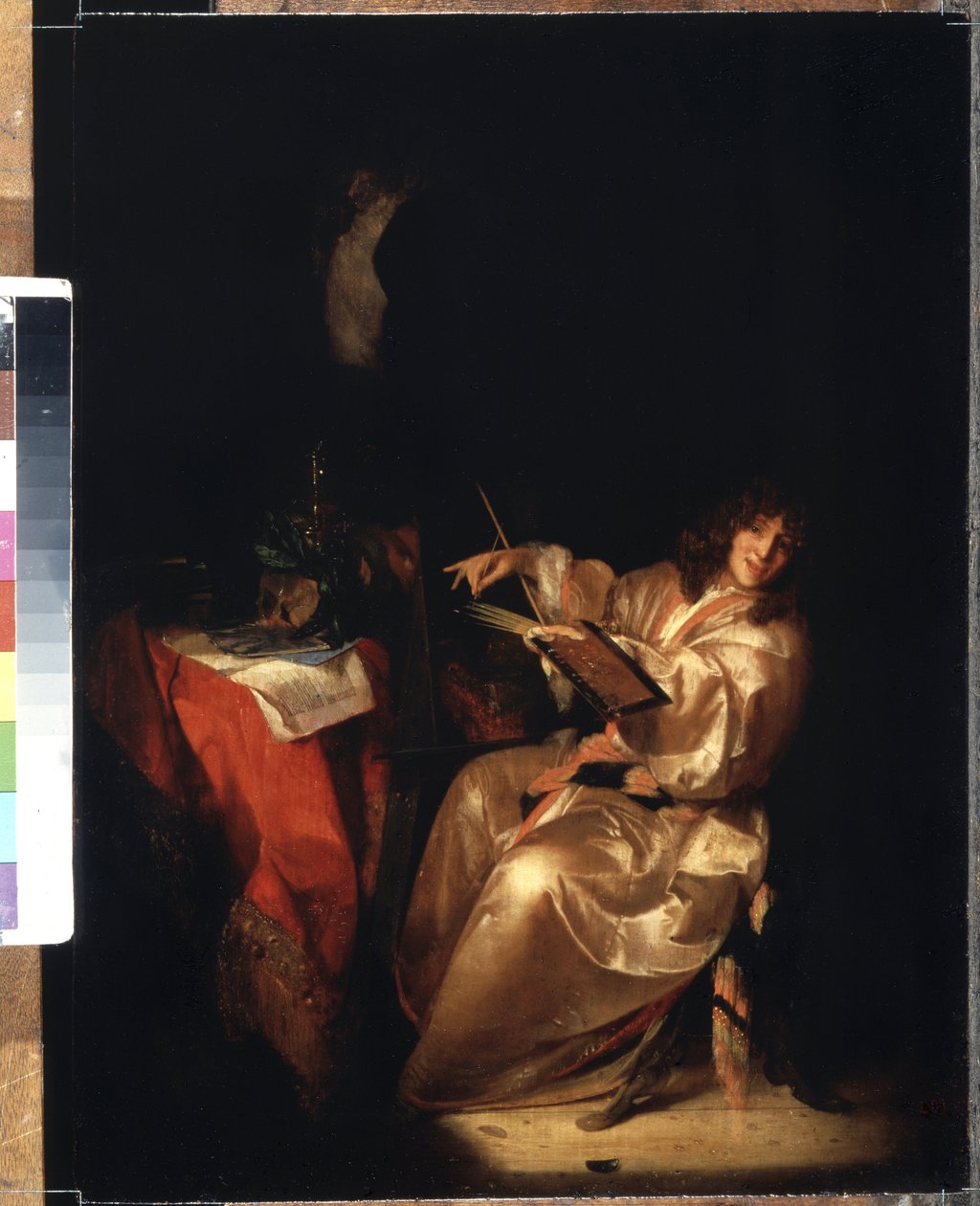 Autoportrét. Obraz Adriaena van der Werffa (1659-1722). Olej na dřevě, 38,5 x 29 cm od Adriaan van der Werff