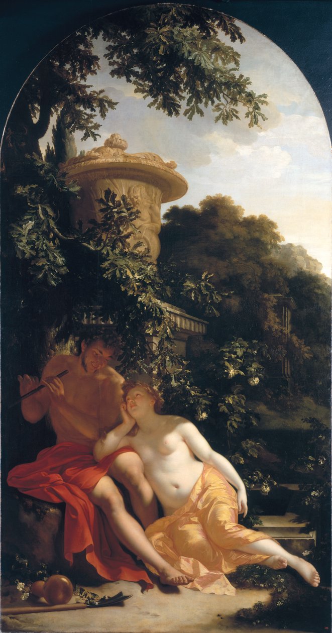 Pastýř a pastýřka, Zamilovaný pastýř,c. 1696 od Adriaan van der Werff
