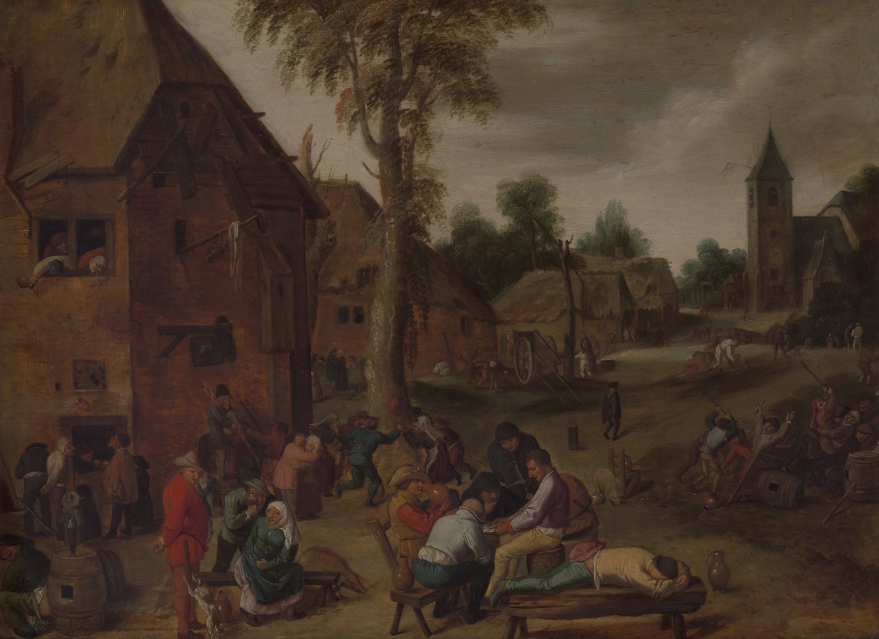 vesnický jarmark od Adriaen Brouwer