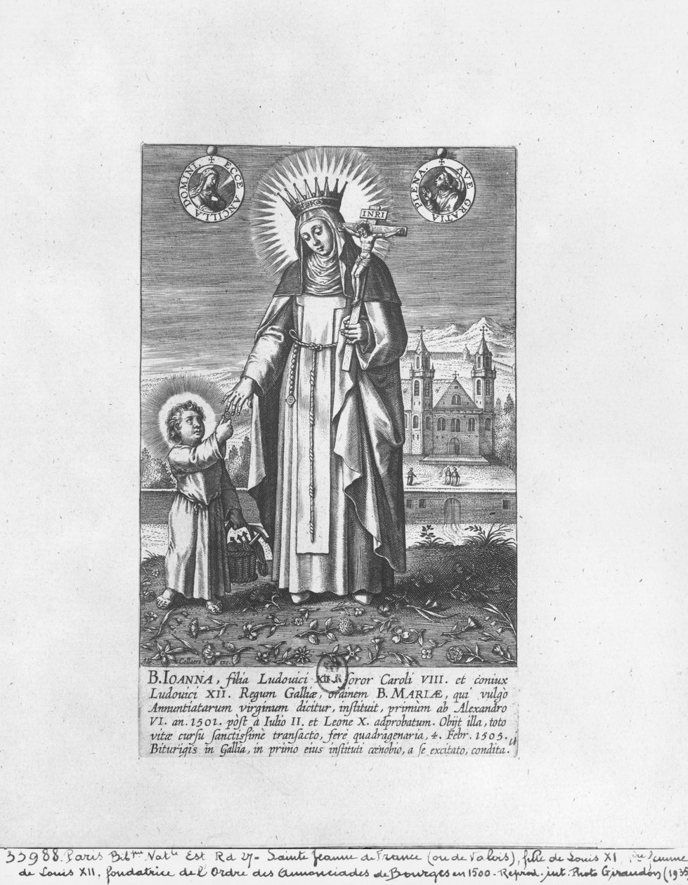 Svatá Johanka z Francie a Valois (1464-1505) od Adriaen Collaert