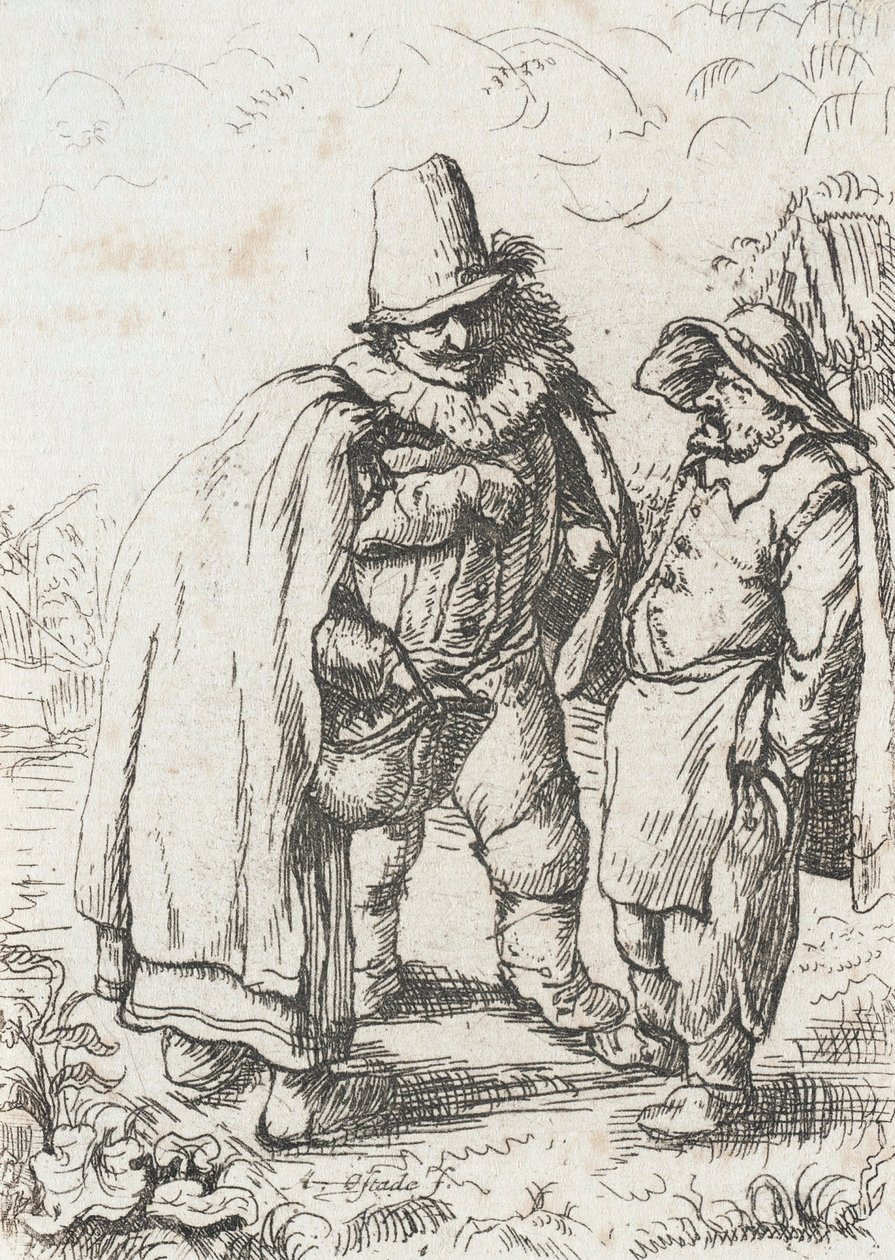 Tři groteskní figury od Adriaen Jansz. van Ostade