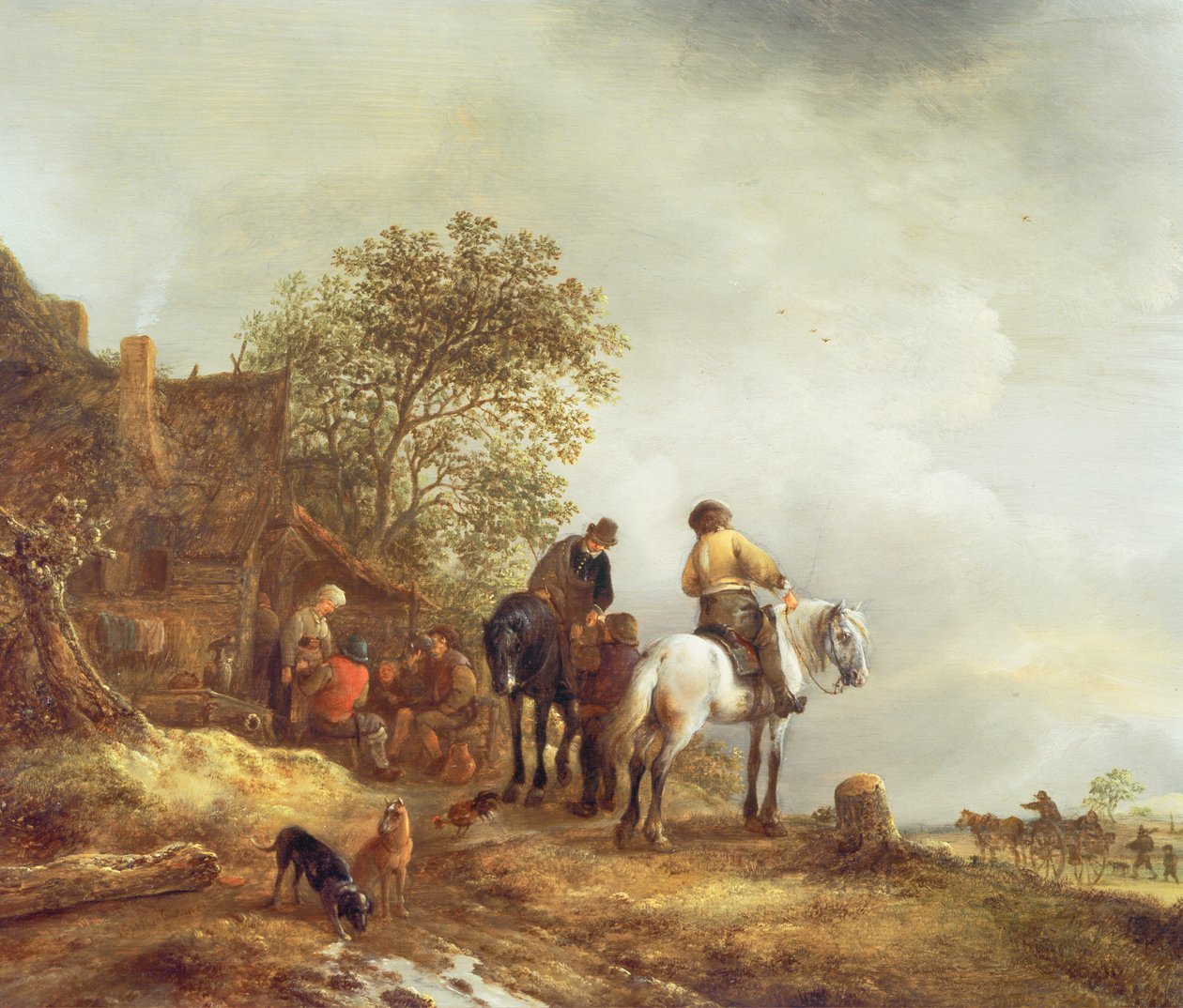 Krajina s jezdci od Adriaen Jansz. van Ostade