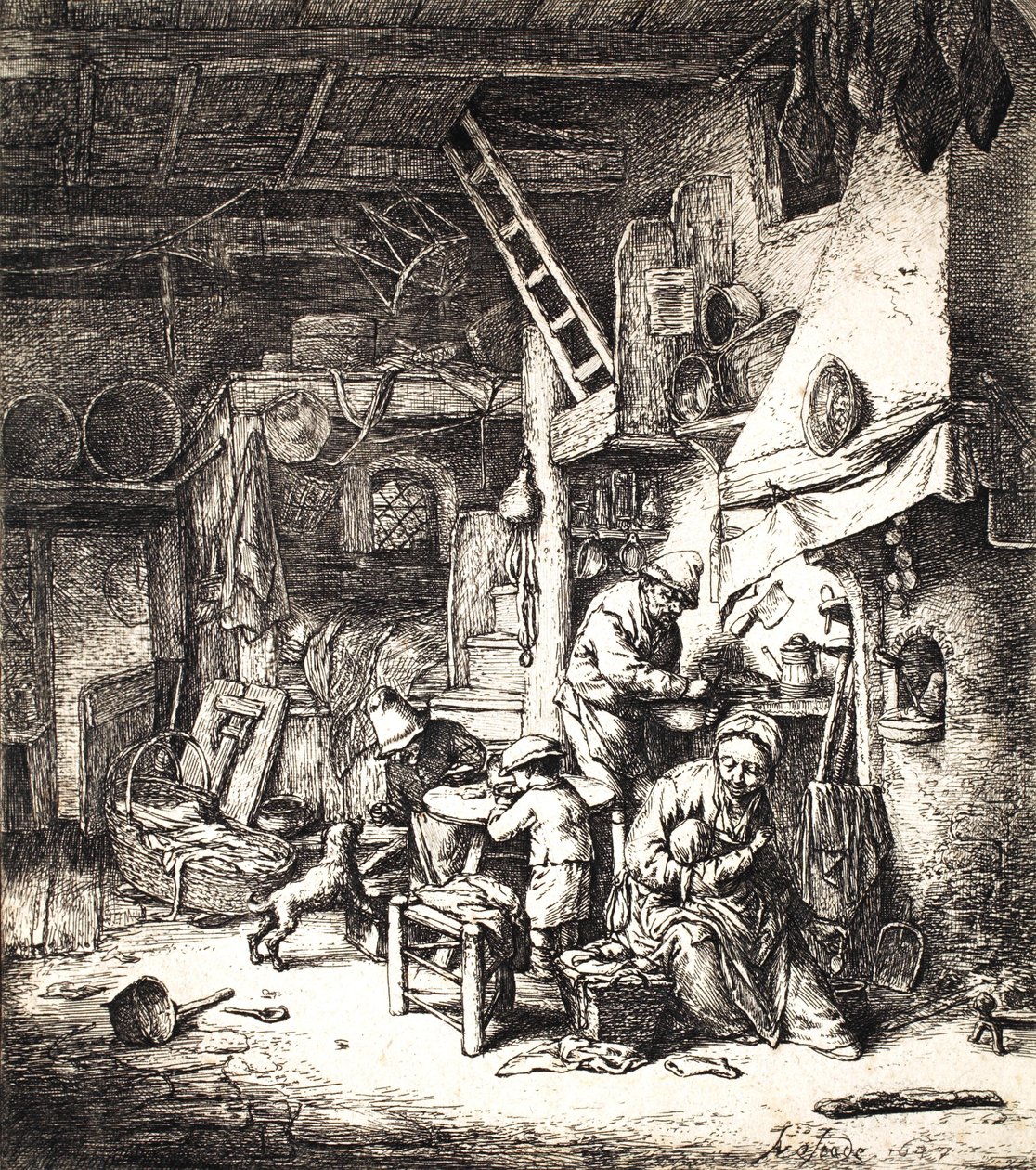 Rolnická rodina, 1647 od Adriaen Jansz. van Ostade