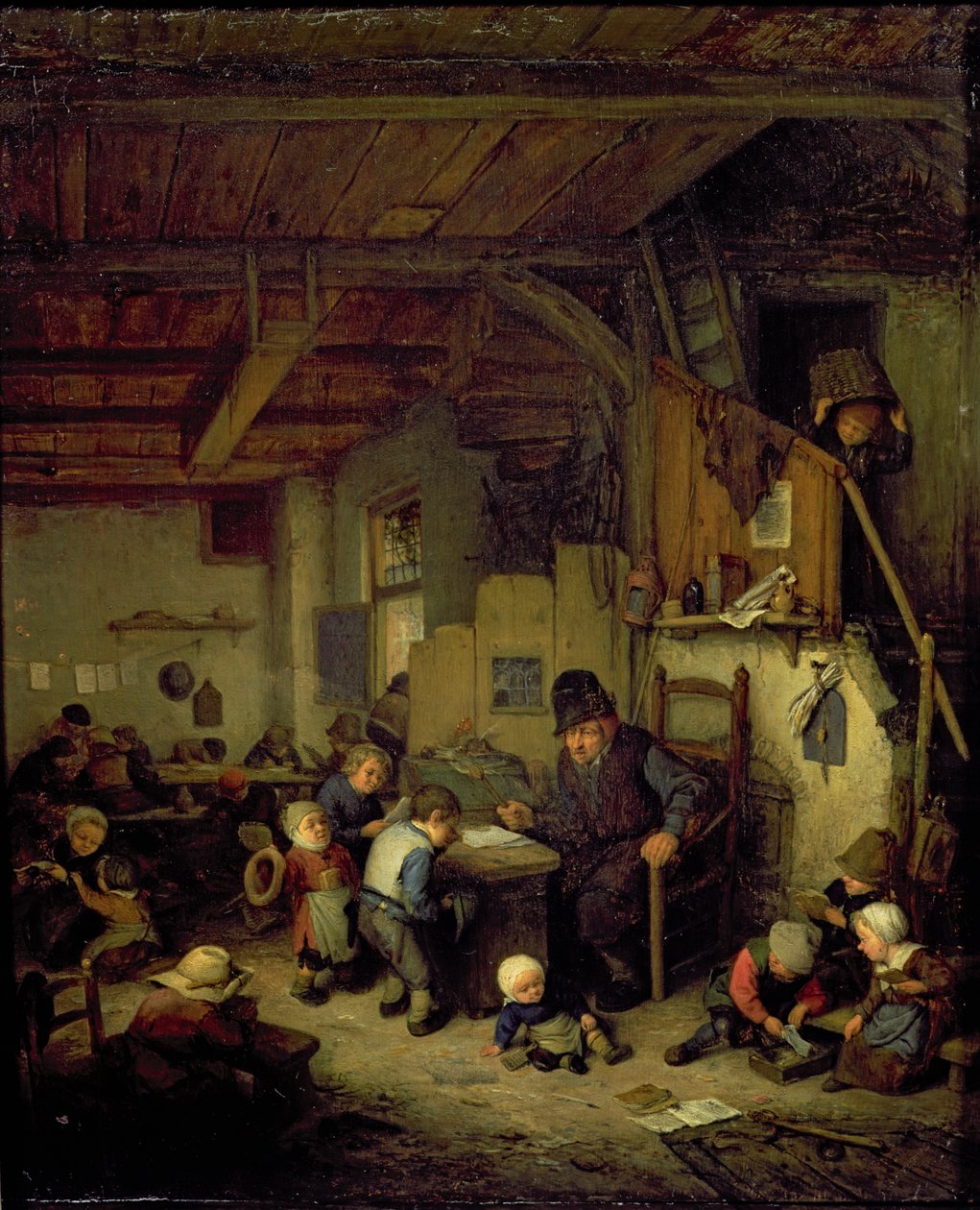 Mistr školy, kolem roku 1662 od Adriaen Jansz. van Ostade