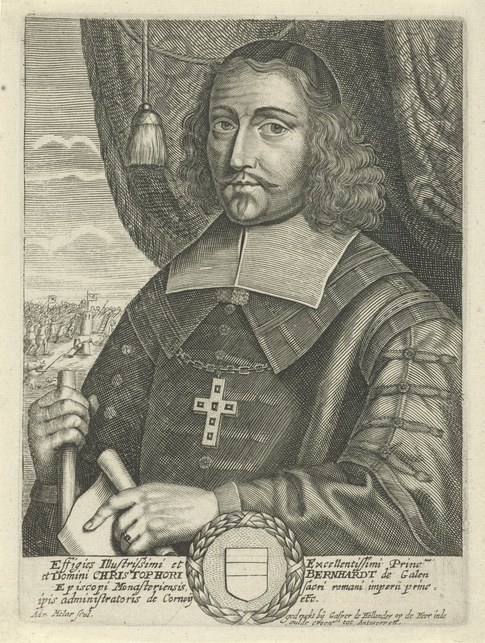 Portrét Christopha Bernhardta von Galena, biskupa z Munsteru od Adriaen Millaert