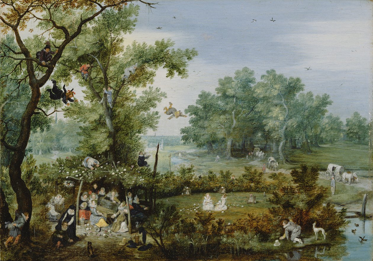 Veselá společnost v altánku, 1615 od Adriaen Pietersz van de Venne