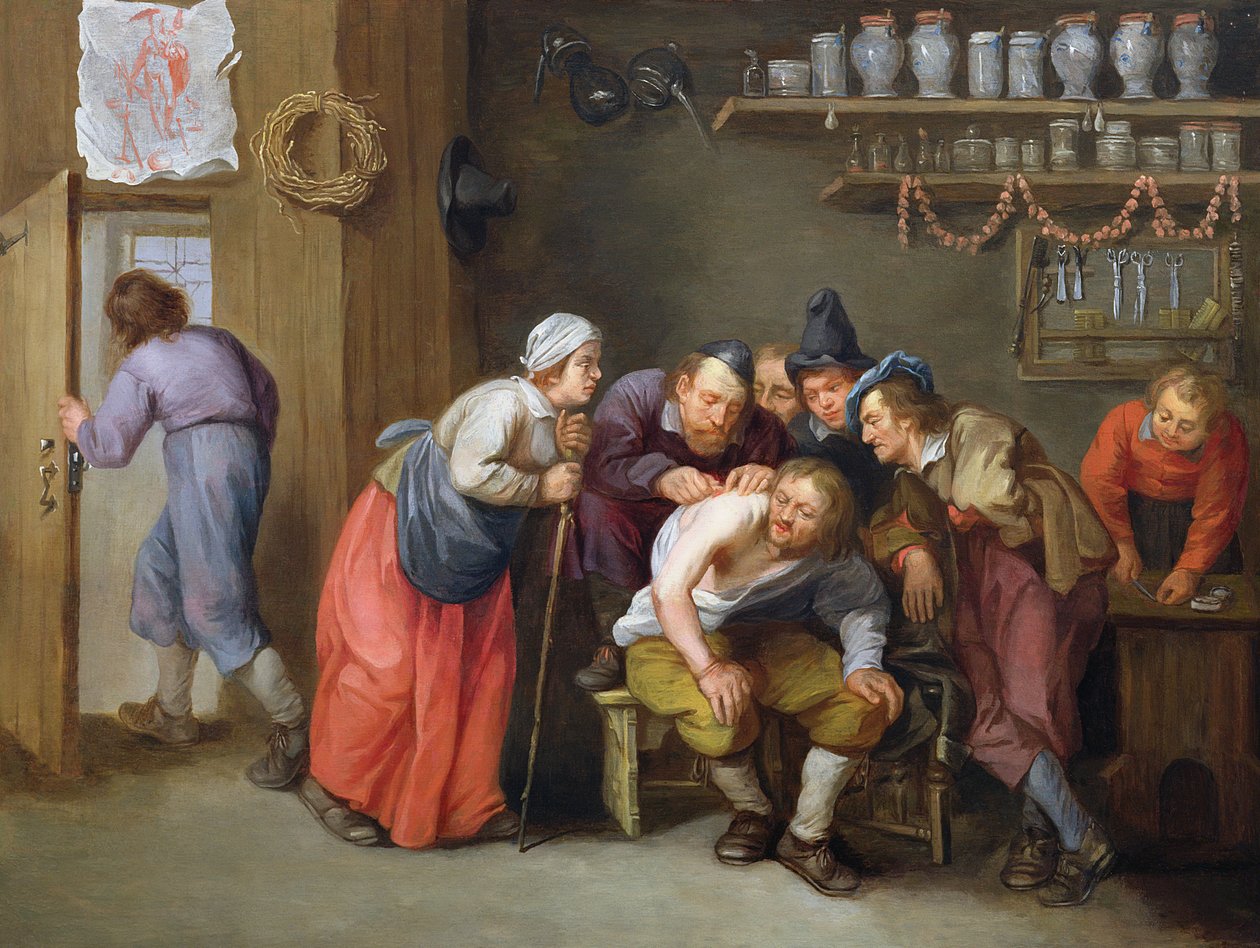 Ordinace šarlatánského lékaře od Adriaen Rombouts