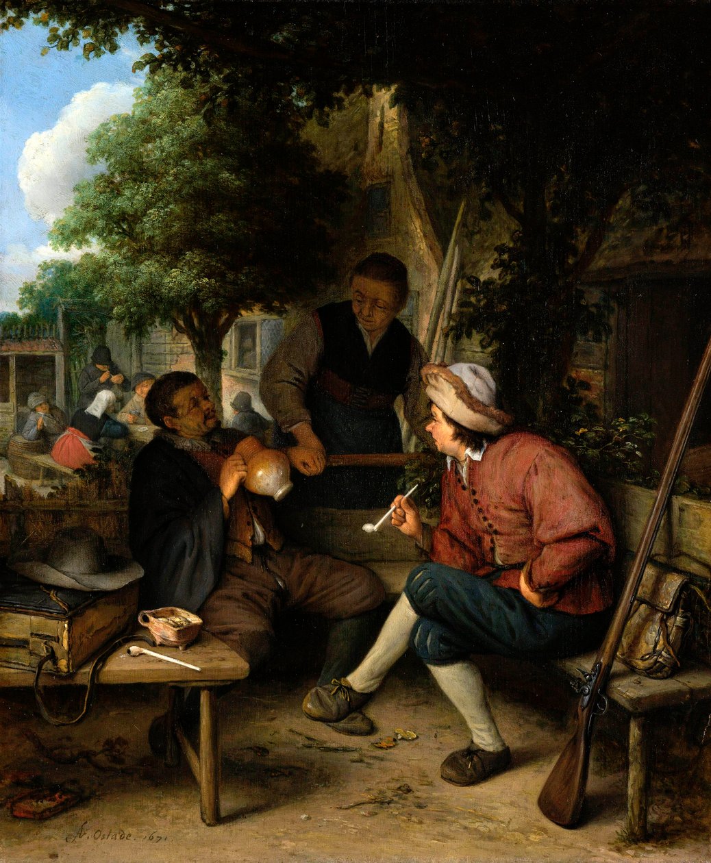 Odpočívající cestovatelé od Adriaen Jansz. van Ostade