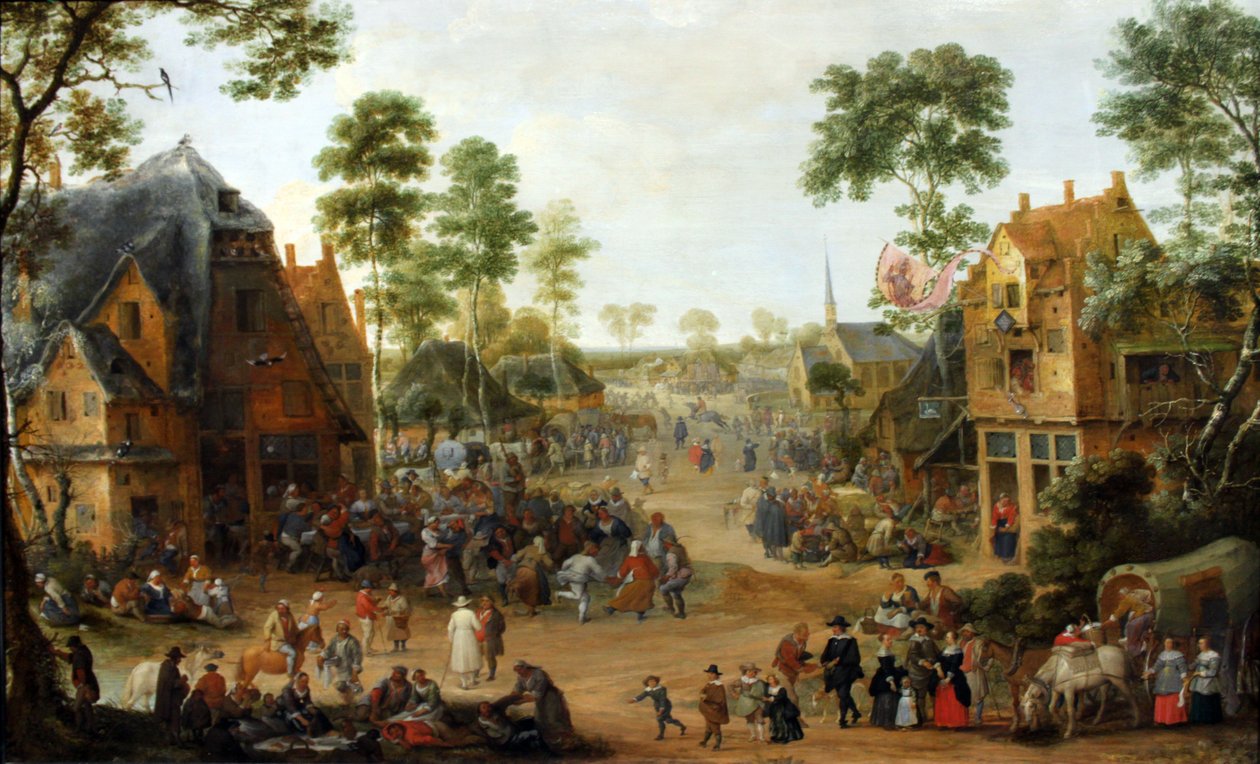 Festival vesnického kostela od Adriaen van Stalbemt