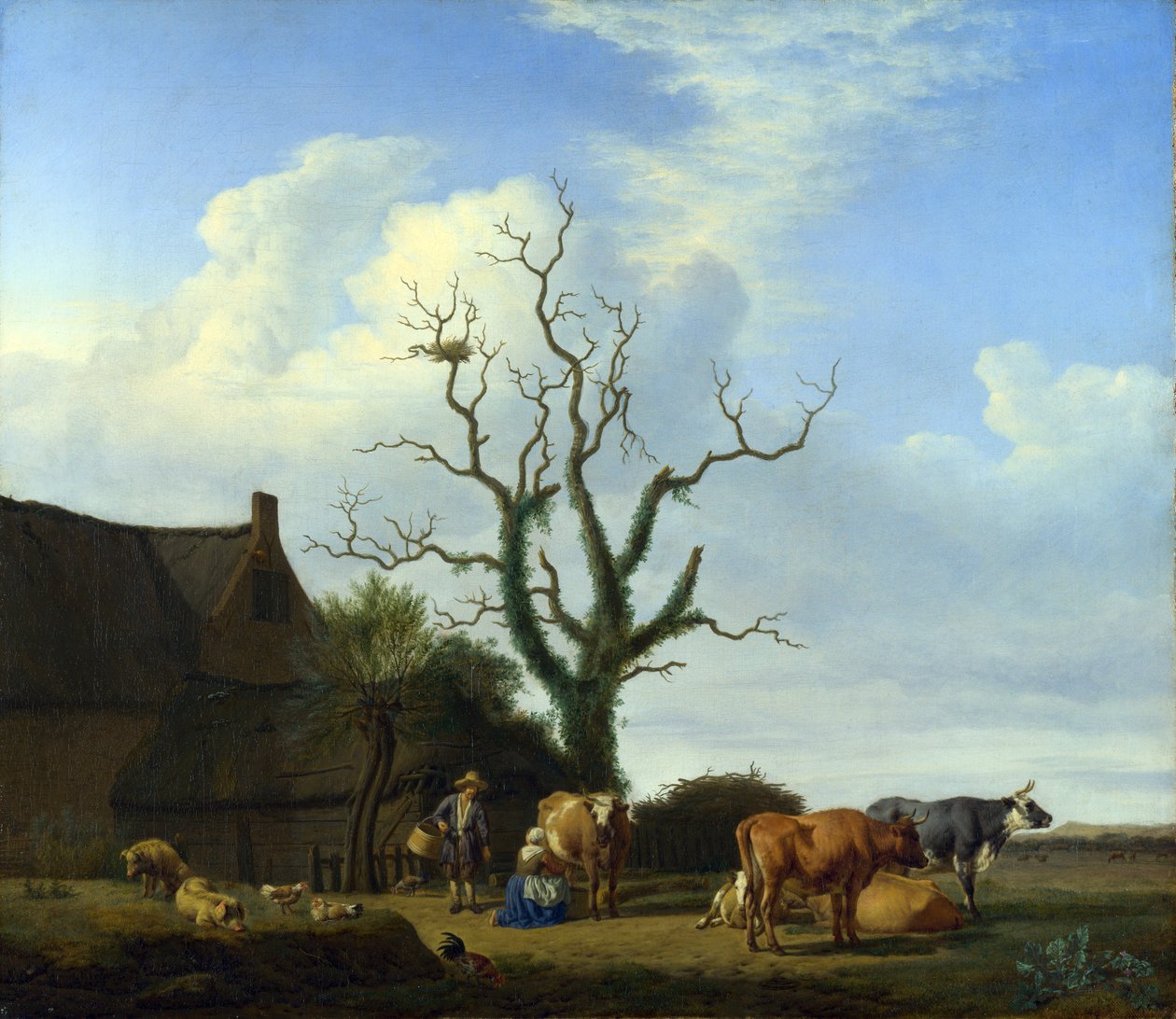 Farma s mrtvým stromem od Adriaen van de Velde