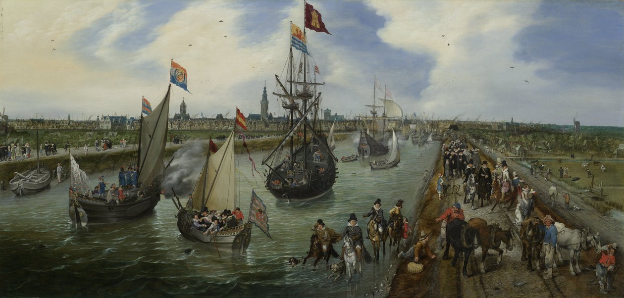 Přístav Middelburg od Adriaen van de Venne  