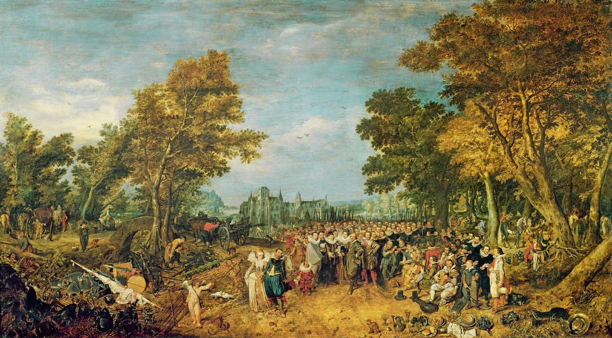 Alegorie příměří z roku 1609 mezi Nizozemskem a Španělskem, 1616 od Adriaen van de Venne