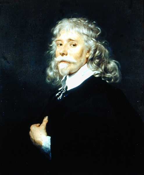 Portrét muže s šedivými vlasy (olej na plátně) od Adriaen (attr.to) Hanneman