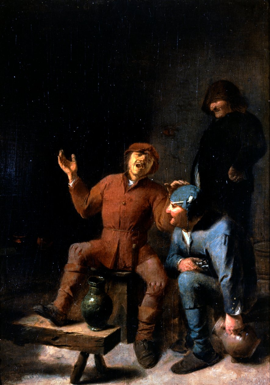 Francouzsky: La Chanson à boire Zpěváci od Adriaen Brouwer
