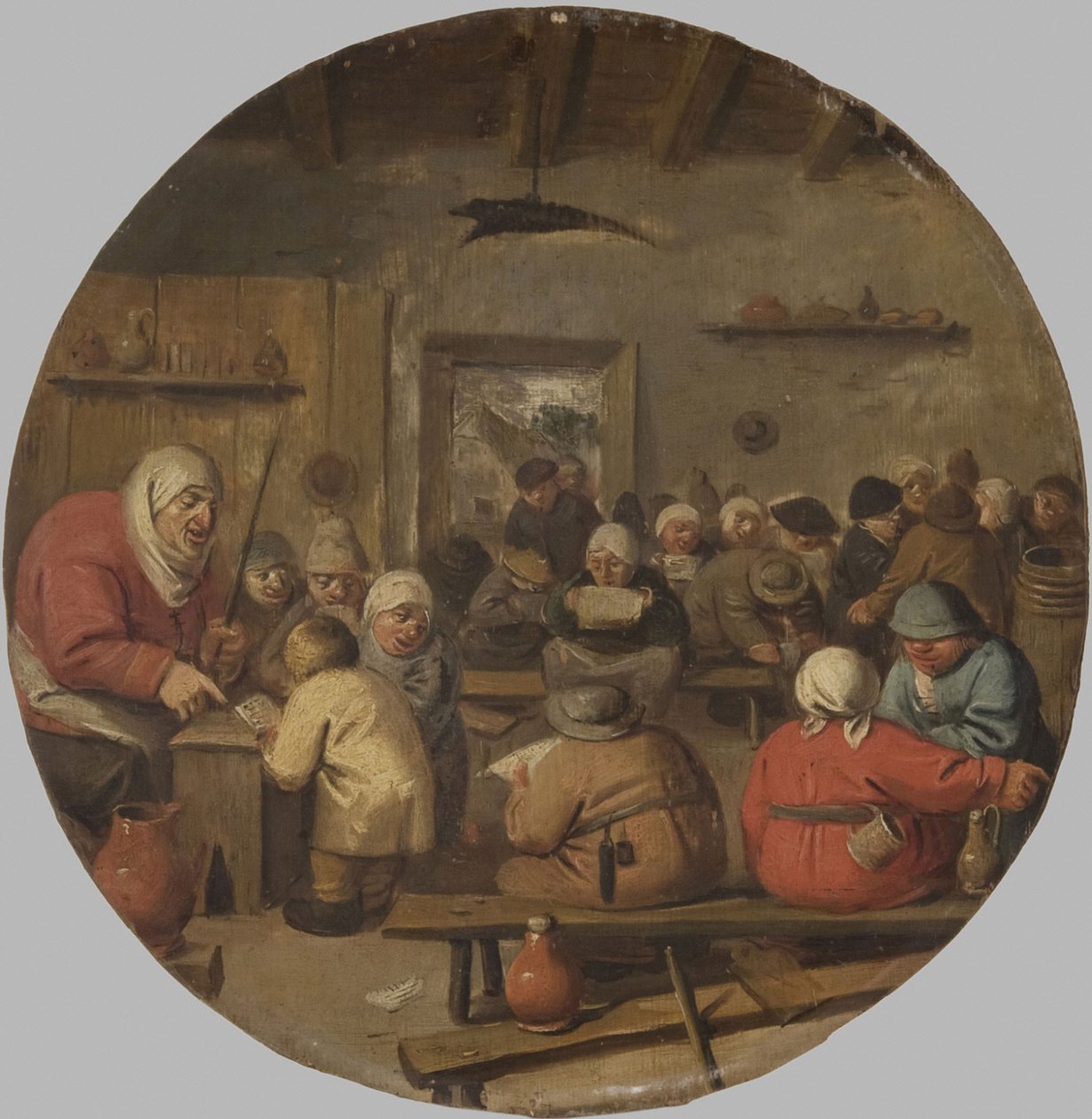 Interiér školy od Adriaen Brouwer