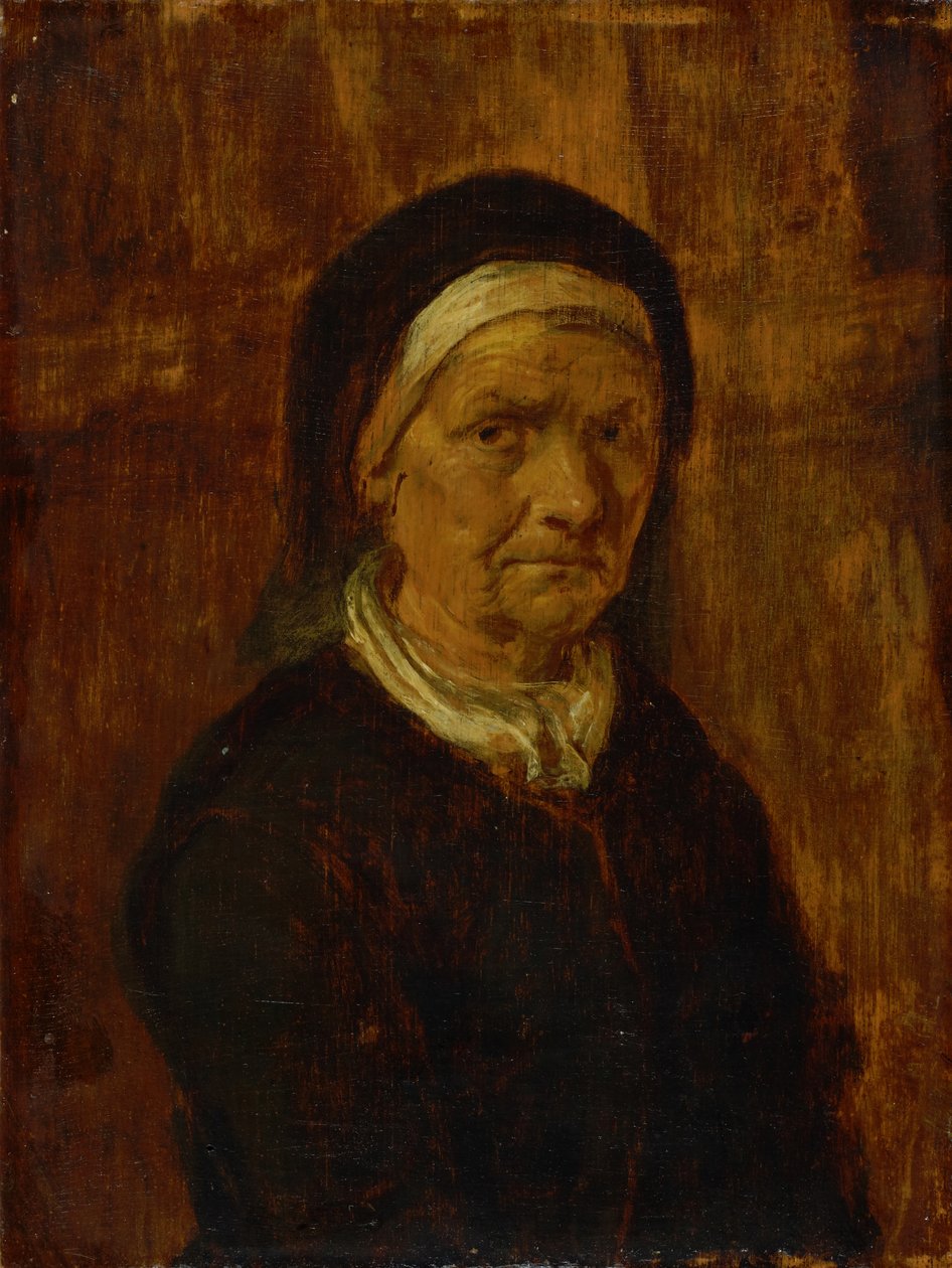 Stará žena od Adriaen Brouwer