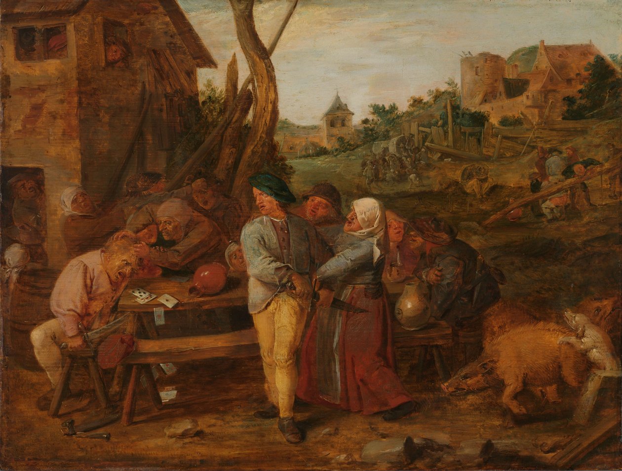 Rvačka venkovanů od Adriaen Brouwer