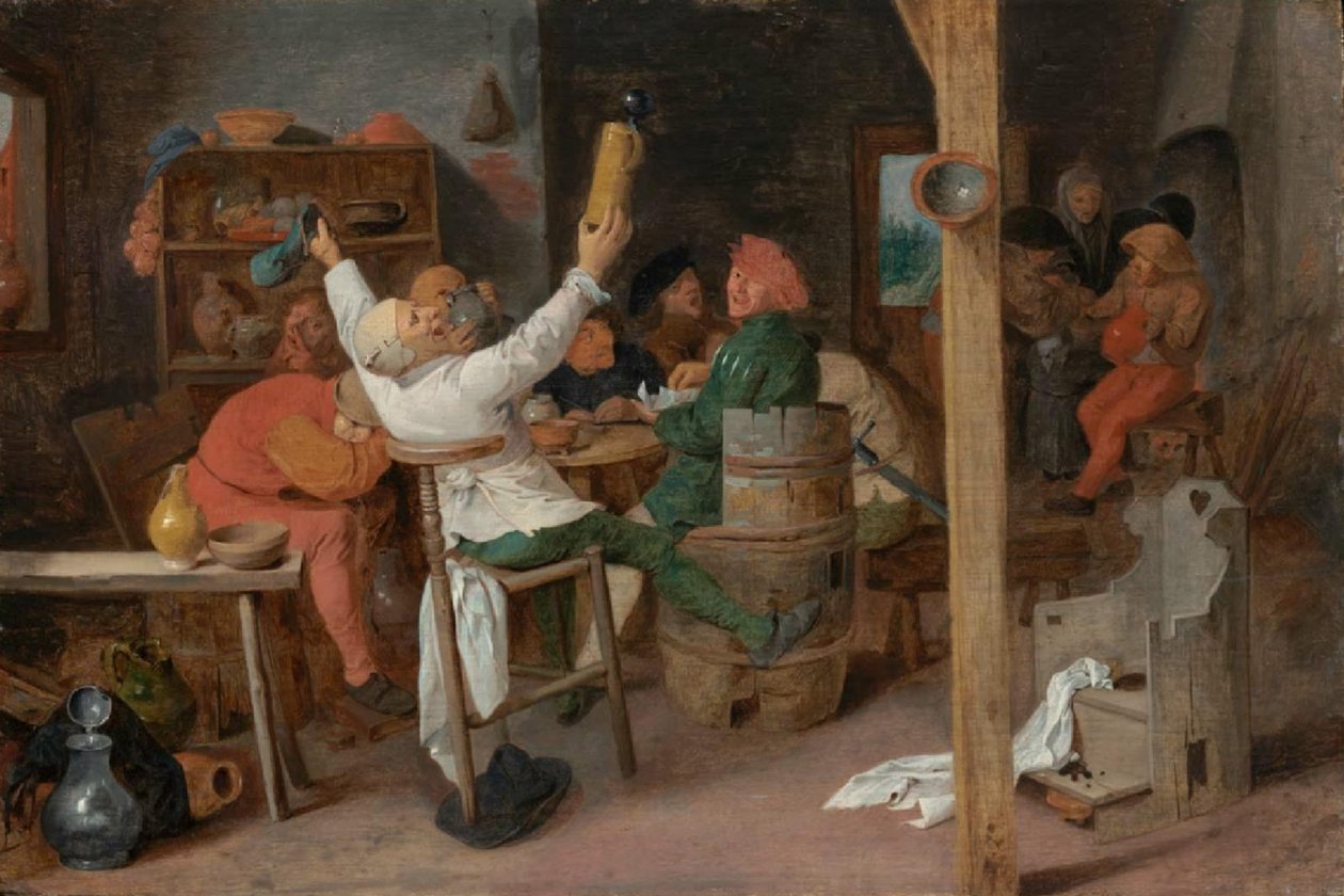 Sedláci se baví v krčmě od Adriaen Brouwer