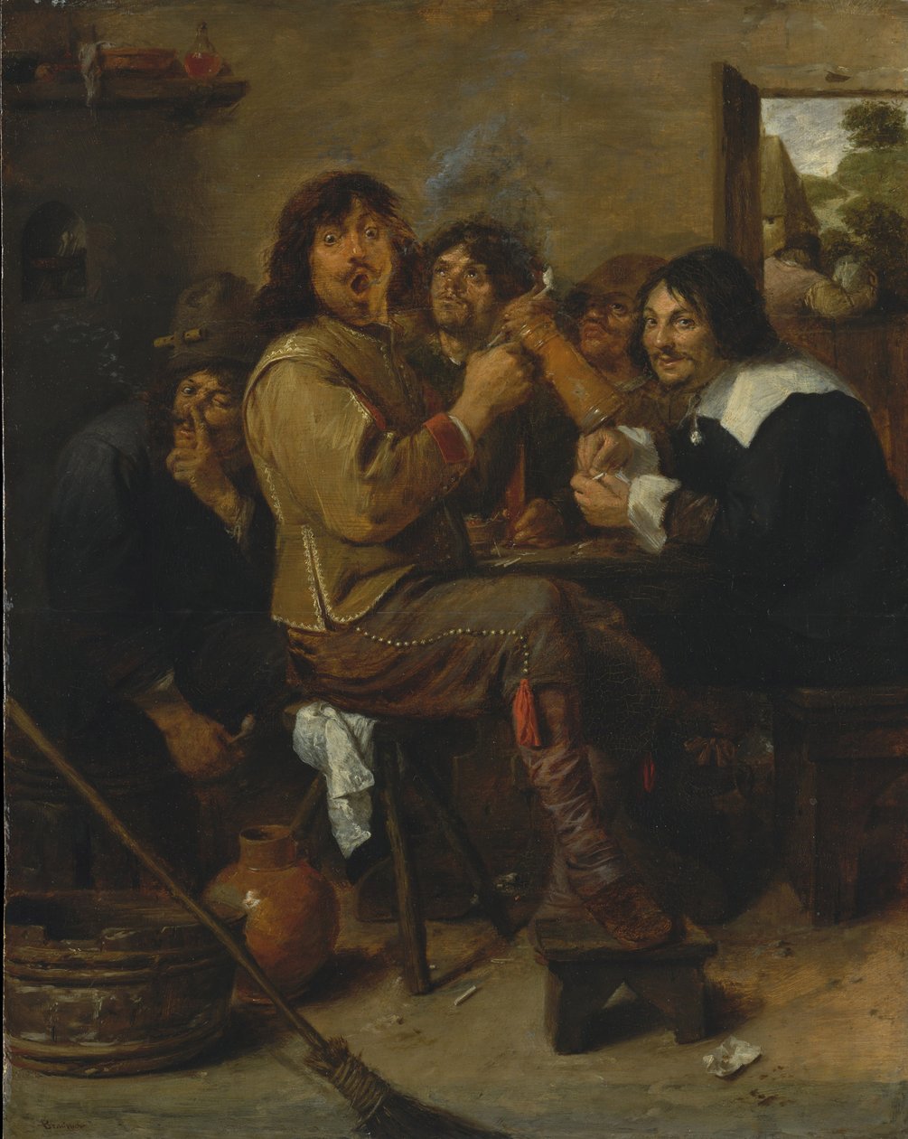 The Smokers, c.1636 od Adriaen Brouwer
