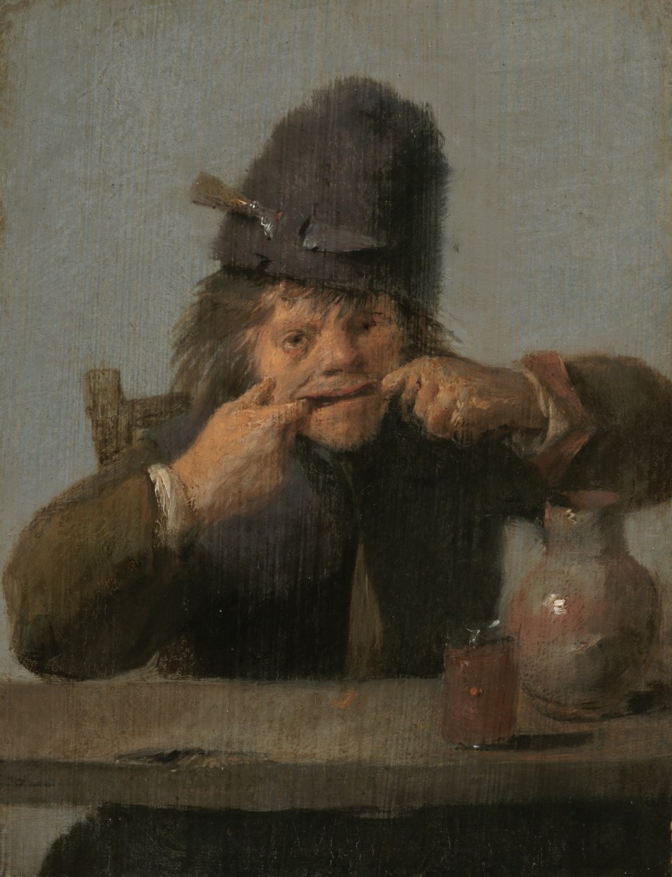 Mládež dělá tvář od Adriaen Brouwer