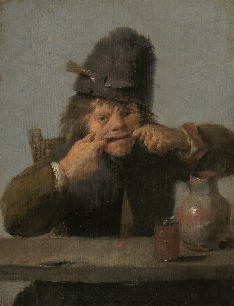 Youth Make a Face, c. 16321635. od Adriaen Brouwer