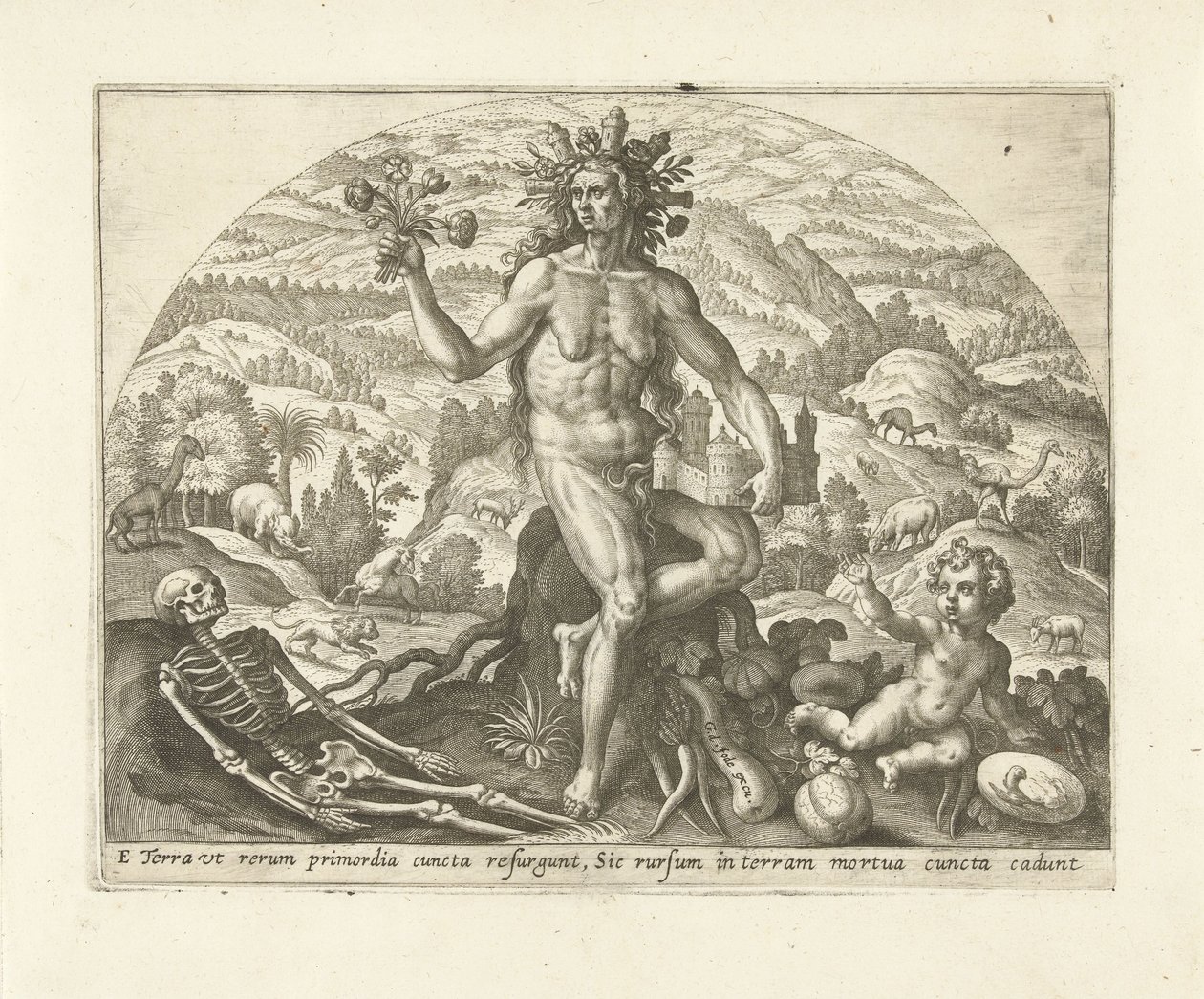 Půda The Four Elements (název série) od Adriaen Collaert