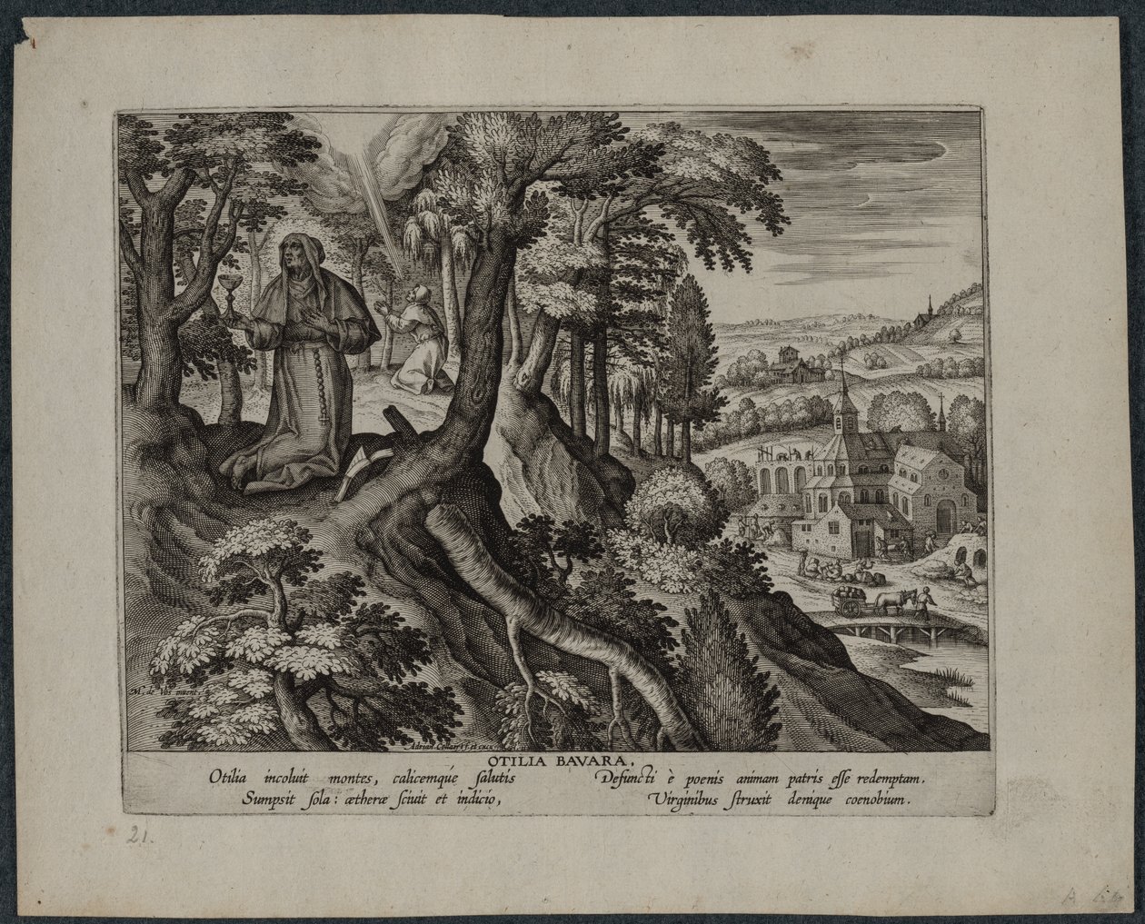 Otilia Bavarová. od Adriaen Collaert