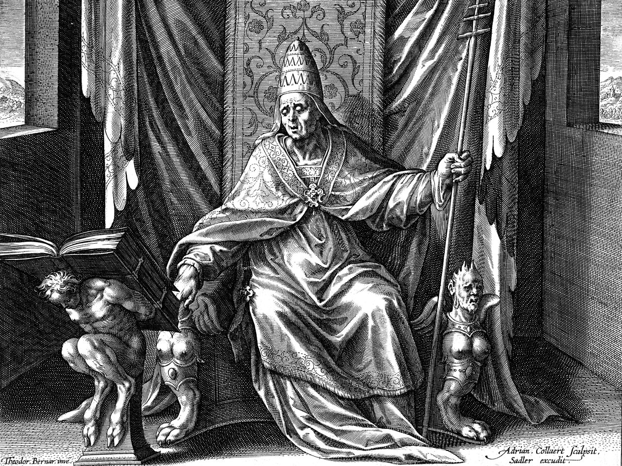 Papež Řehoř I. Veliký, c1540-1567 od Adriaen Collaert
