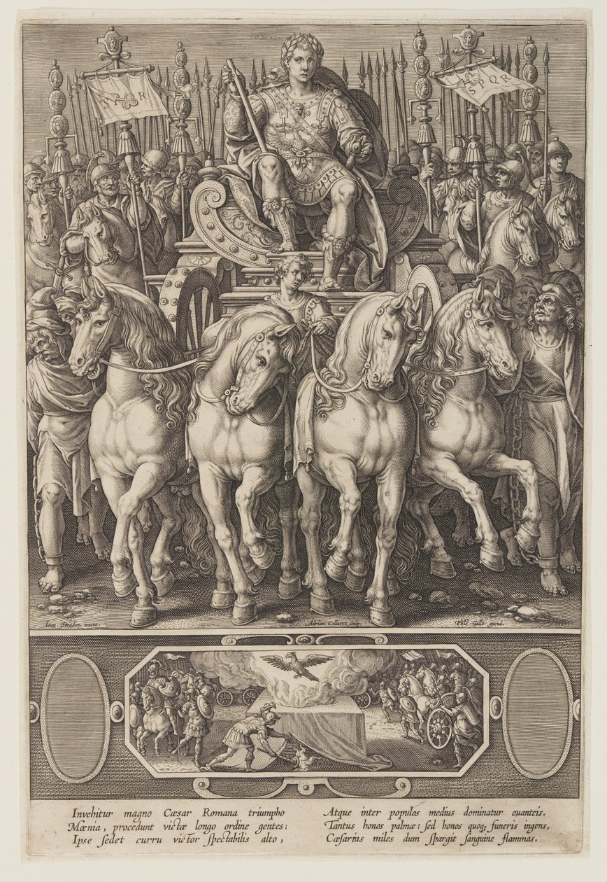 Caesarův triumf od Adriaen Collaert