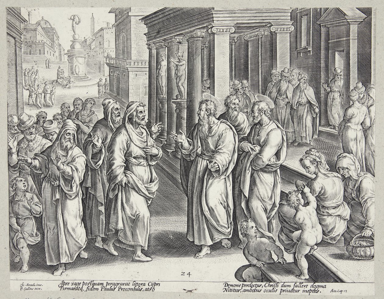 Elymasovo oslepení od Adriaen Collaert