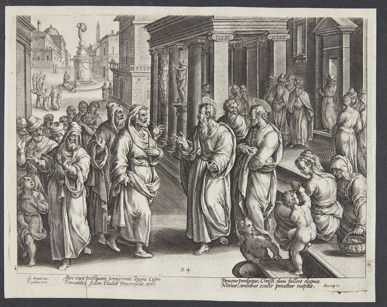 Elymasovo oslepení od Adriaen Collaert
