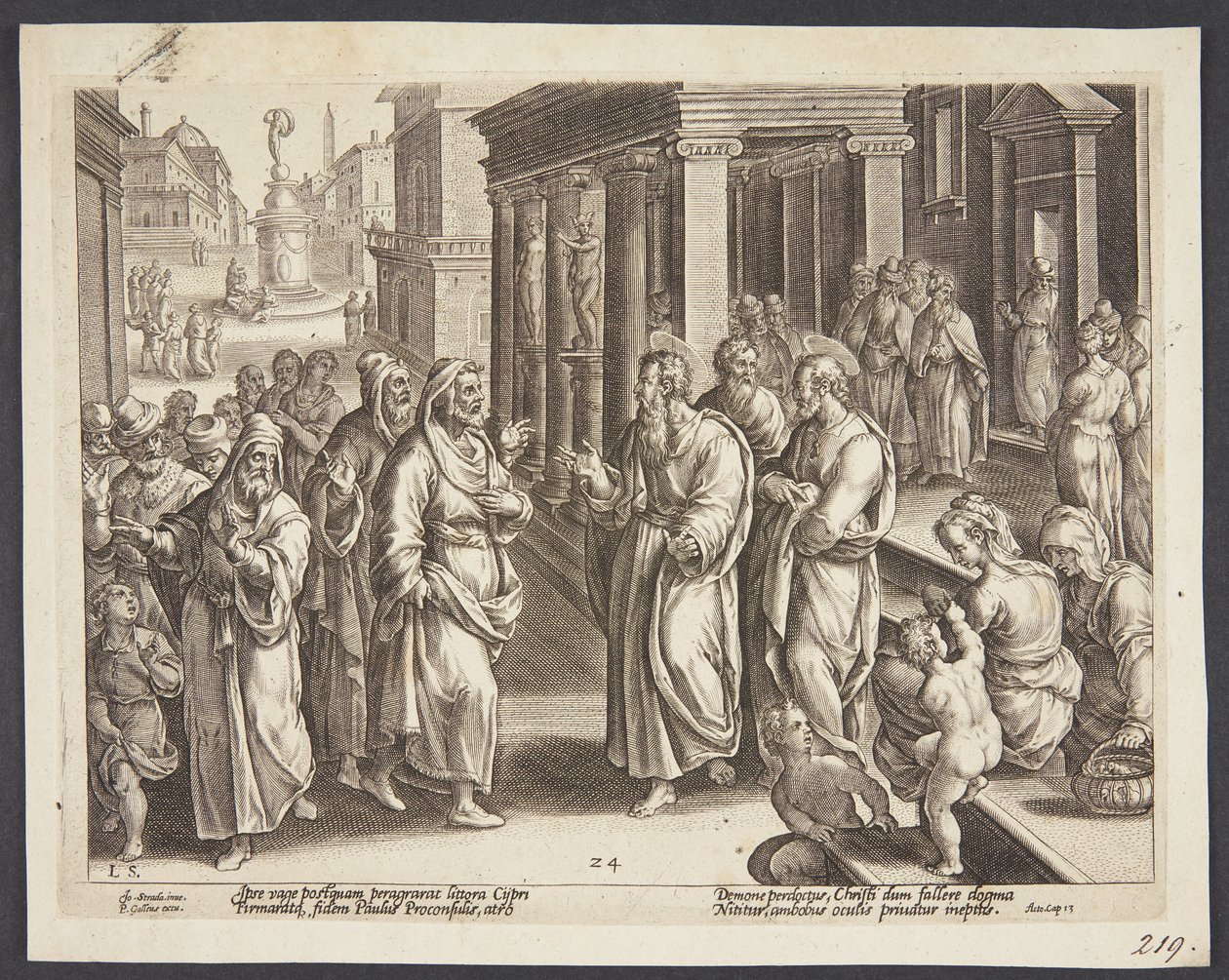Elymasovo oslepení od Adriaen Collaert
