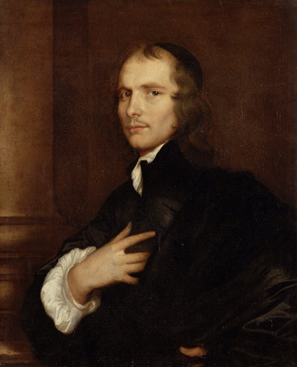 Portrét člověka (dříve nazývaný Andrew Marvell) od Adriaen Hanneman