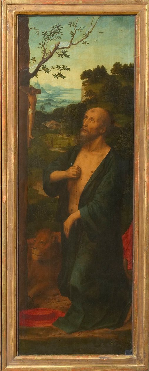 Svatý Jeroným Křídlo triptychu, 30. léta 16. století. od Adriaen Isenbrant
