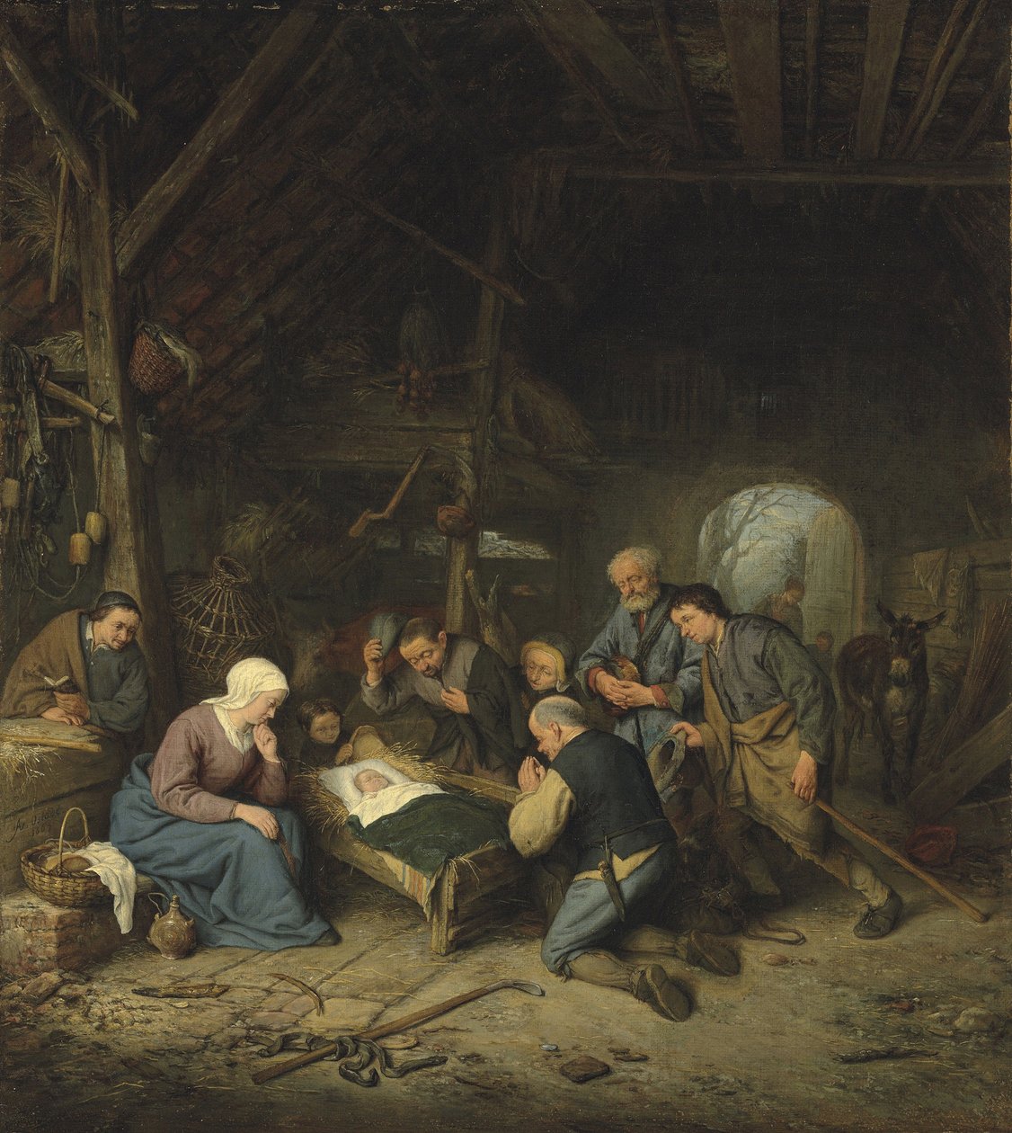 Baroko: Klanění pastýřů od Ostade, Adriaen Jansz, van (1610-1685) od Adriaen Jansz. van Ostade