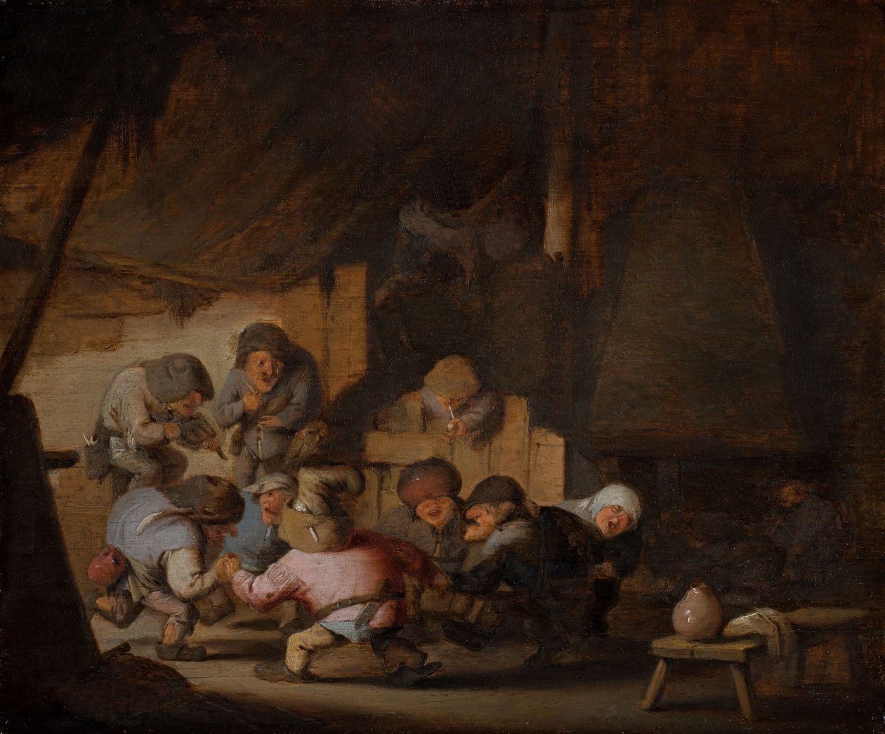 Tančící trpaslíci ve farmářském hostinci, asi 1635 (olej na dřevě) od Adriaen Jansz. van Ostade
