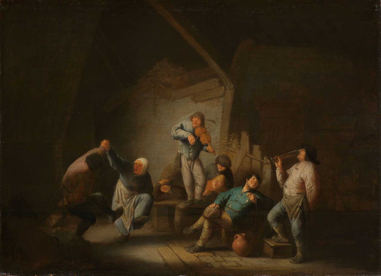 Taneční pár, 1625-40 od Adriaen Jansz. van Ostade