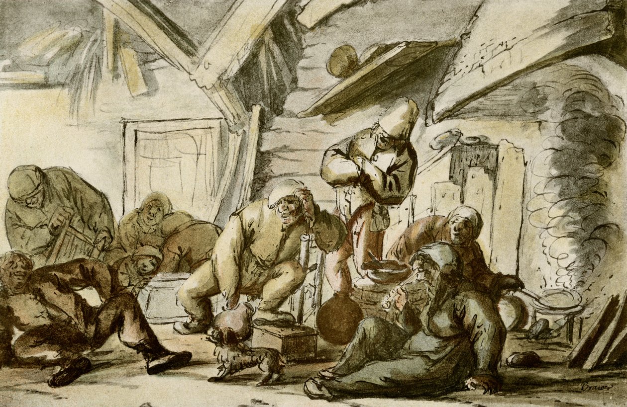 Opilí sedláci v hospodě od Adriaen Jansz. van Ostade