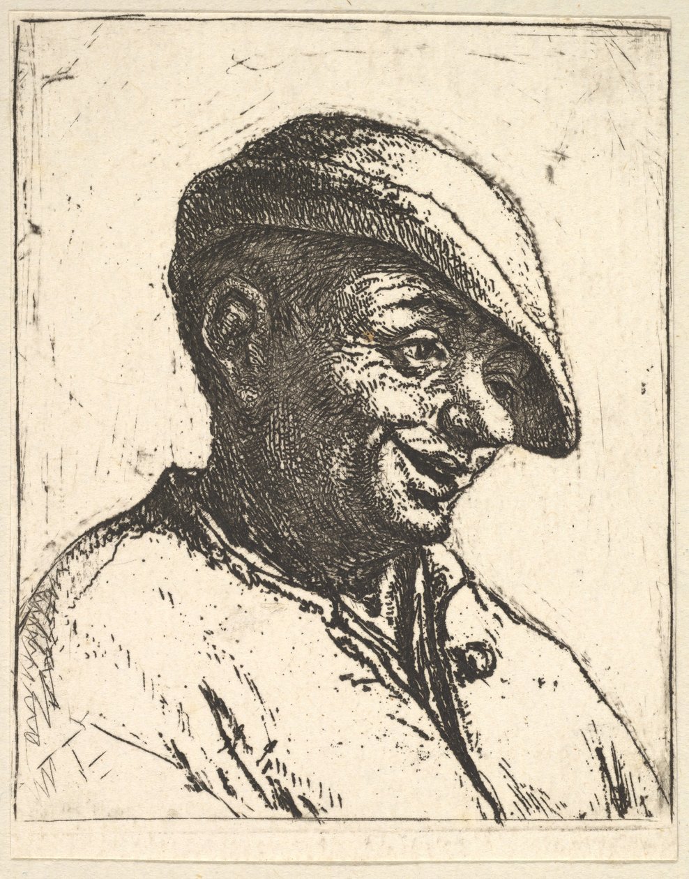 Smějící se rolník, 1610-85. od Adriaen Jansz. van Ostade