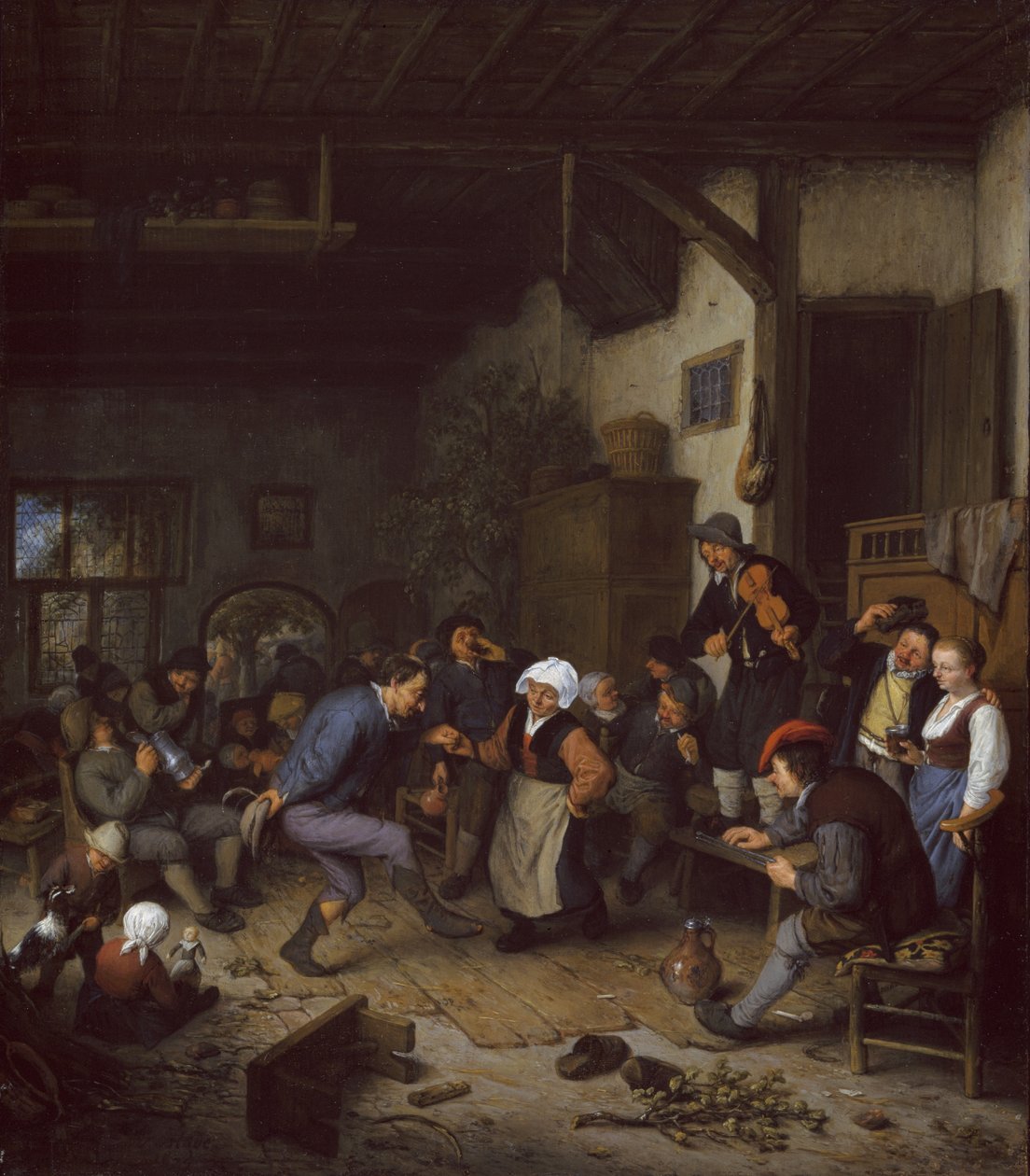 Veselíci v hostinci, 1674 od Adriaen Jansz. van Ostade
