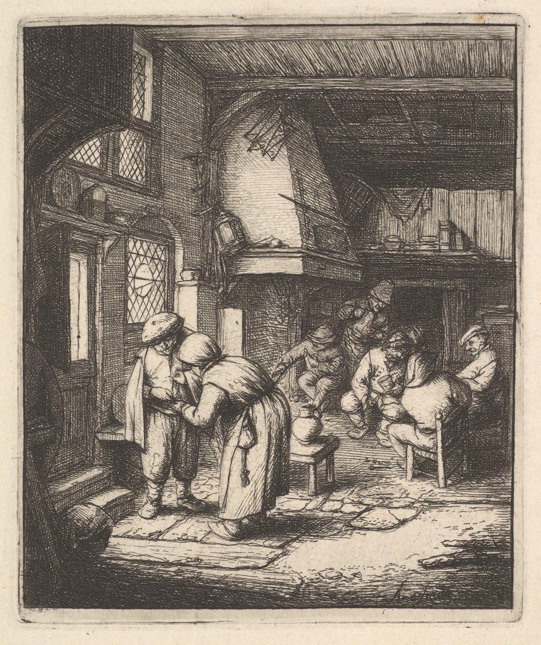 Rolník platí svůj účet, 17. století. od Adriaen Jansz. van Ostade