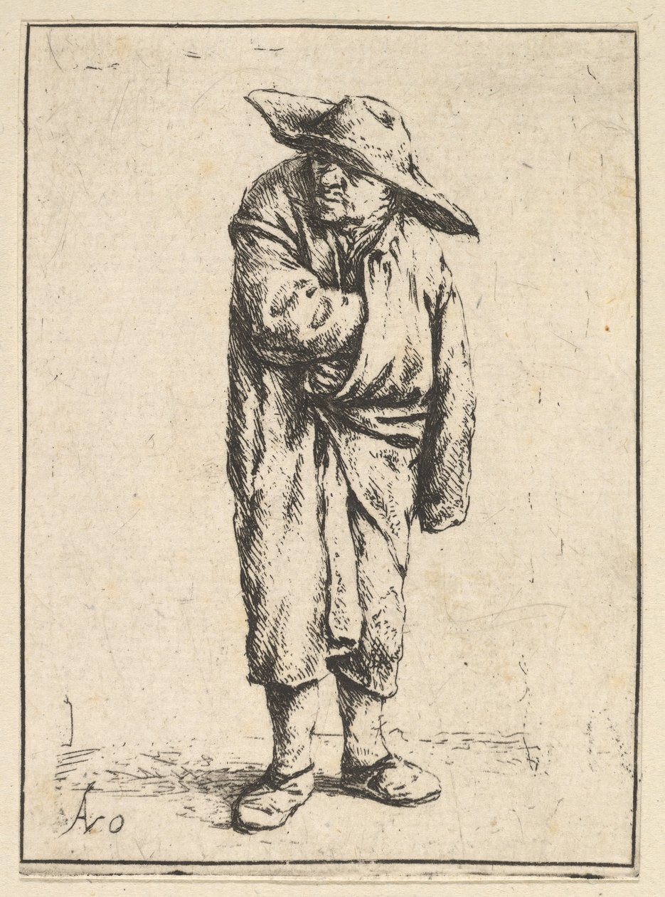 Sedlák zabalený do pláště, 1610-85. od Adriaen Jansz. van Ostade